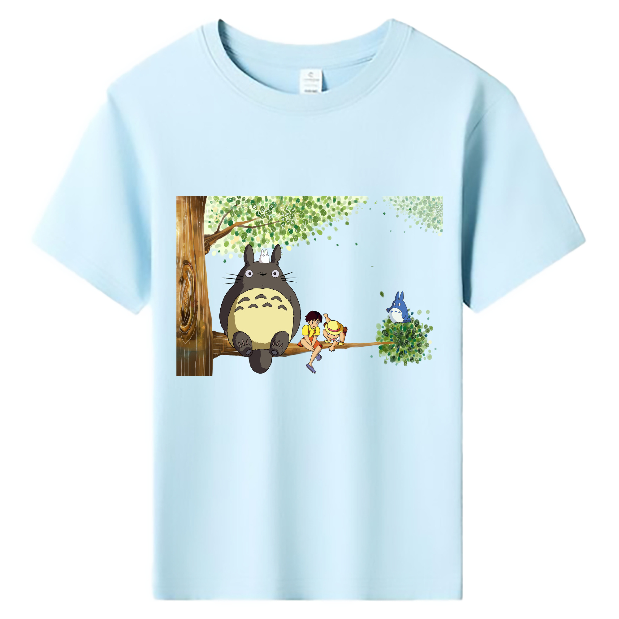 （画像用） となりのトトロ 草壁メイ 草壁サツキ My Neighbor Totoro Satsuki Kusakabe Mei Kusakabe 綿100％キッズTシャツ（フロントプリント）